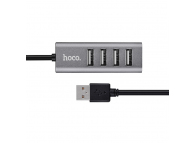 Hub USB Hoco HB1, 4xUSB, 0.8 m, Gri, Blister