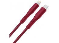 Cablu Date si Incarcare USB-C - Lightning UNIQ Flex, 18W, 1.2m, Rosu
