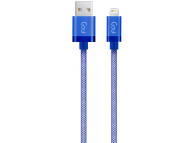 Cablu Date si Incarcare USB la Lightning Goui Metallic, 1 m, Albastru G-LC8PIN-02B