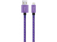 Cablu Date si Incarcare USB la Lightning Goui, 1 m, Mov G-8PINFASHIONP