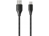Cablu Date si Incarcare USB la USB Type-C Forever Core Classic, 3A, 1.5 m, Negru