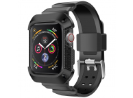 Husa Protectie Ceas OEM Tough pentru Apple Watch Series 4 / 5 / 6 / SE 40mm, TPU - Plastic, Neagra
