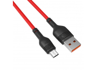 Cablu Date si Incarcare USB-A - microUSB XO Design NB55, 40W, 1m, Rosu