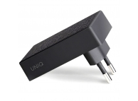 Incarcator Retea cu Cablu Lightning UNIQ Votre Slim Kit, 18W, 3A, 1 x USB-C, Negru