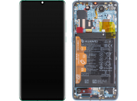 Display - Touchscreen Huawei P30 Pro, Cu Rama, Acumulator Si Piese, Albastru (Aurora Blue) 02352PGE