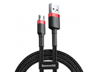 Cablu Date si Incarcare USB la MicroUSB Baseus Cafule, 1 m, Negru Rosu CAMKLF-B91