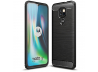 Husa TPU Tech-Protect Carbon pentru Motorola Moto G9 Play / Motorola Moto E7 Plus, Neagra