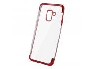 Husa TPU OEM Electro pentru Xiaomi Redmi 10X 4G / Xiaomi Redmi Note 9, Rosie Transparenta