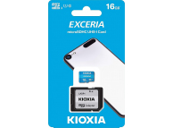 Card Memorie MicroSDHC KIOXIA Exceria (M203) cu Adaptor, 16Gb, Clasa 10 / UHS-1 U1 LMEX1L016GG2