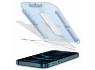 Folie Protectie Ecran Spigen EZ FIT pentru Apple iPhone 12 Pro Max, Sticla securizata, Set 2 bucati AGL01791