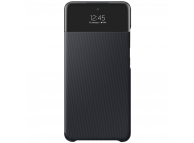 Husa pentru Samsung Galaxy A72 A725 / A72 5G A726, S-View Wallet, Neagra EF-EA725PBEGEE