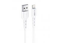 Cablu Date si Incarcare USB la Lightning BLUE Power BLDU01 Novel, 1 m, 2.4 A, Alb