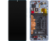 Display - Touchscreen Huawei P30 Pro, Cu Rama, Acumulator si Piese, Bleu (Breathing Crystal) 02352PGH