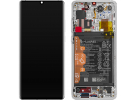 Display - Touchscreen Huawei P30 Pro, Cu Rama, Acumulator si Piese, Argintie (Silver Frost) 02353SBC 