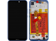 Display - Touchscreen Huawei P20 Lite, Cu Rama, acumulator si piese, Albastru 02351XUA 