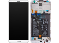 Display - Touchscreen Huawei Mate 10 Lite, cu acumulator si piese, Alb 02351QXU 