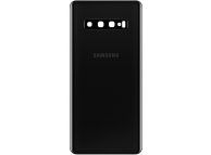 Capac Baterie Samsung Galaxy S10+ G975, Cu Geam Camera Spate, Negru (Ceramic Black), Swap