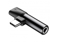 Adaptor Audio USB-C - USB-C / 3.5mm Baseus L41, Negru CATL41-01