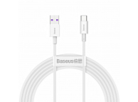 Cablu Date si Incarcare USB-A - USB-C Baseus Superior Series, 66W, 2m, Alb CATYS-A02