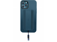 Husa TPU UNIQ Hybrid Heldro pentru Apple iPhone 12 Pro Max, Antimicrobial, Bleumarin 