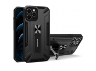 Husa Plastic - TPU OEM Shock Armor Kickstand pentru Xiaomi Redmi 9, Neagra 