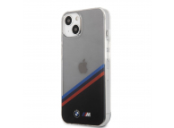 Husa TPU BMW M Tricolor Stripes pentru Apple iPhone 13 mini, Transparenta BMHCP13SMHLPK 