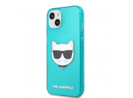 Husa TPU Karl Lagerfeld Choupette Head pentru Apple iPhone 13 mini, Turcoaz KLHCP13SCHTRB 