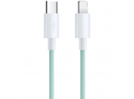 Cablu Date si Incarcare USB Type-C la Lightning SiGN Boost, 2 m, 20W, Verde SN-CLIGHTG2M 