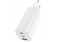 Incarcator Retea USB SiGN Fast Charger, pentru MacBook Air, iPhone, 65W, 1 X USB - 2 x USB Tip-C, Alb SN-PD65W 