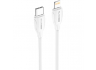 Cablu Date si Incarcare USB Type-C la Lightning BLUE Power B2BX19, 2 m, 3A , Alb 
