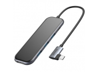 Hub USB Type-C Baseus 5 in 1, USB-C la 3 x USB 3.0 - HDMI - USB-C PD, Gri CAHUB-BZ0G