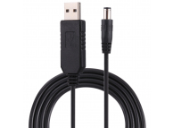 Cablu Alimentare OEM, De la 5V la 9V, USB - Jack 3 mm, Negru 
