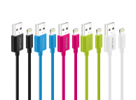 Cablu Date si Incarcare USB la Lightning Serioux MFI, 1 m, Diverse culori SRXA-MFI1MLBLK 