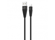 Cablu Date si Incarcare USB la Lightning Borofone BU10 Pineapple, 1.2 m, 2.4A, Negru 