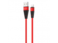 Cablu Date si Incarcare USB la Lightning Borofone BU10 Pineapple, 1.2 m, 2.4A, Rosu 