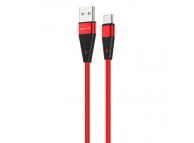 Cablu Date si Incarcare USB la USB Type-C Borofone BU10 Pineapple, 1.2 m, 2.4A, Rosu 