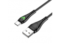 Cablu Date si Incarcare USB la USB Type-C Borofone BX65 Bright, 1 m, 2A, Negru 