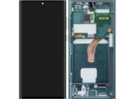 Display - Touchscreen Samsung Galaxy S22 Ultra 5G S908, Cu Rama, Verde, Service Pack GH82-27488D 