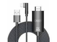 Cablu Audio si Video USB / Lightning la HDMI XO Design GB008, 1.8 m, 2K, Negru 