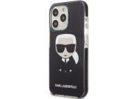 Husa TPU Karl Lagerfeld pentru Apple iPhone 13 Pro, TPE Full Body Ikonik, Neagra KLHCP13LTPEIKK 