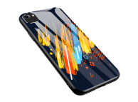 Husa TPU OEM Color Glass5 pentru Apple IPhone SE (2022) / Apple IPhone SE (2020) / Apple IPhone 7 / Apple IPhone 8 , cu spate din sticla, Multicolor 