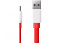 Cablu Date si Incarcare USB la USB Type-C OnePlus C201A, SUPERVOOC, 1 m, Rosu 5461100018 