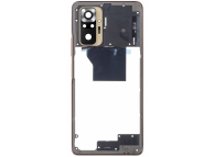 Carcasa Mijloc Xiaomi Redmi Note 10 Pro, Cu geam camera, Bronz 
