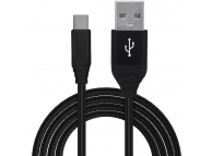 Cablu Date si Incarcare USB la USB Type-C Spacer Braided, 2.1A, 1.8 m, Negru SPDC-TYPEC-BRD-BK-1.8 