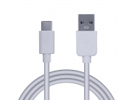 Cablu Date si Incarcare USB la USB Type-C Spacer 2.1A, 1.8 m, Alb SPDC-TYPEC-PVC-W-1.8 