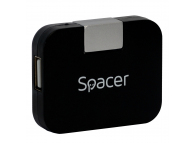 Hub USB Spacer, 4 x USB 2.0, Negru SPH-316 