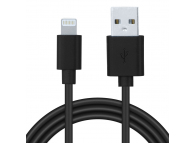 Cablu Date si Incarcare USB la Lightning Spacer, 1 m, Negru SPDC-LIGHT-PVC-BK-1.0 