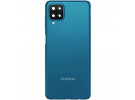 Capac Baterie - Geam Blitz - Geam Camera Spate Samsung Galaxy A12 A125, Second Hand, Albastru 