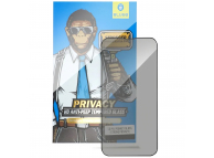 Folie de protectie Ecran Privacy Mr. Monkey Glass pentru Apple iPhone 11 / XR, Sticla securizata, Full Glue, 5D
