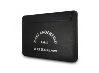 Husa Laptop Karl Lagerfeld Saffiano, RSG Logo Sleeve, 16 inci, Neagra KLCS16RSGSFBK 